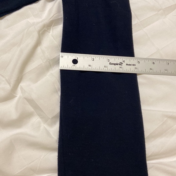 Ralph Lauren Navy Full Zip Up Mock Sweater, Navy/Brown Faux Trim Size M, EUC - Picture 10 of 13